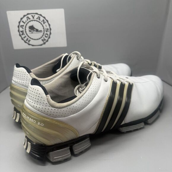 Adidas MEN TOUR 360 3.0 Golf Shoes White Black Stripes 738198 Fit Foam Sz 15 main image 5